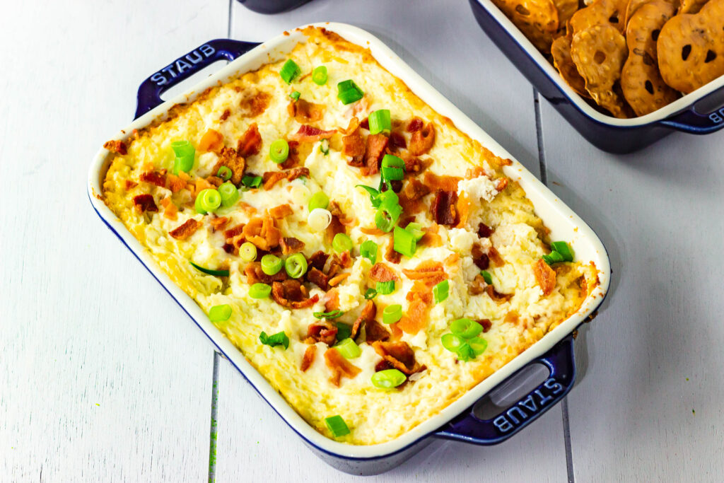 Big Game Day recipe baked cheesy dip