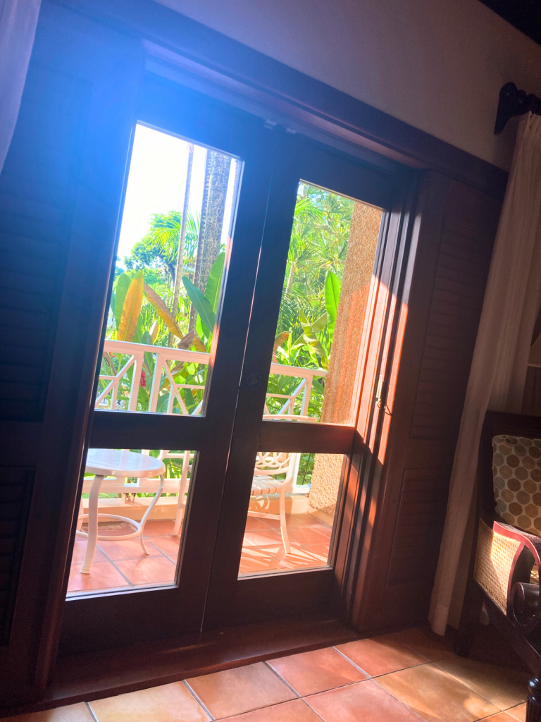 sandals ochi garden cottage patio door