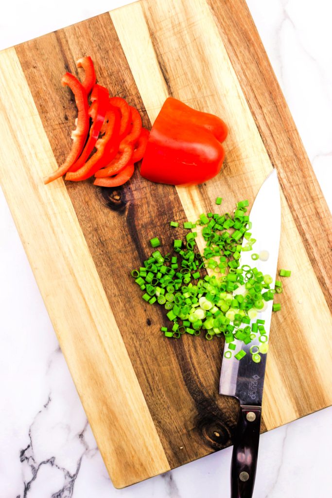 Diced Veggies For Sausage and Cream Cheese Crescent Rolls