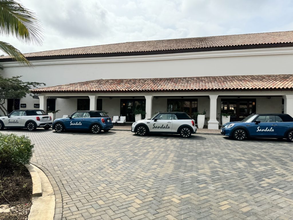 Sandals Resorts Mini cooper cars