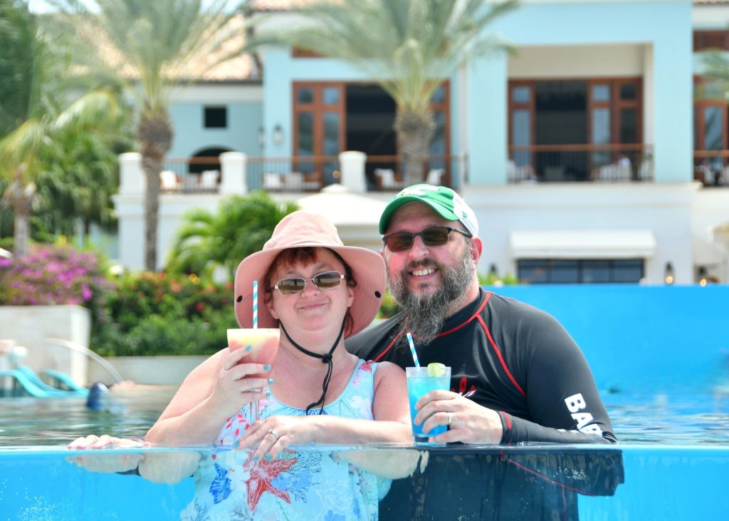 Drinks in the Dos Awa infinity pool