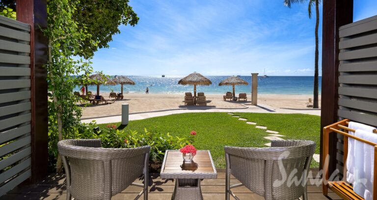 The Paradise Honeymoon Beachfront Walkout Club Level Rooms at Sandals Negril