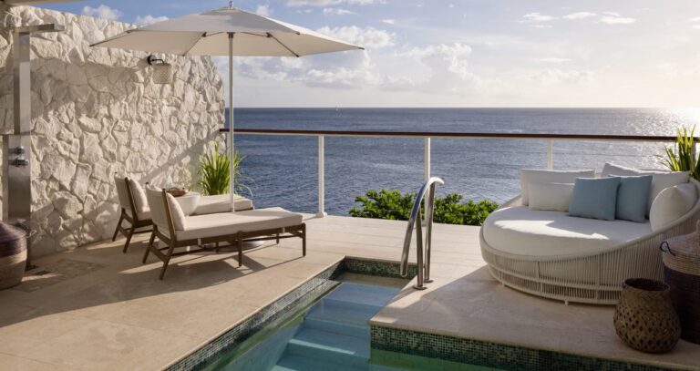 Oceanfront Two-Story One Bedroom Butler Villa w/ Private Pool at Sandals Regency La Toc